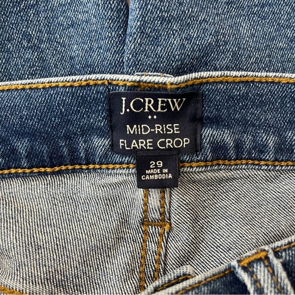 J.Crew Flare crop mid-rise jean in all-day stretch button fly preppy acadamia - Picture 8 of 12